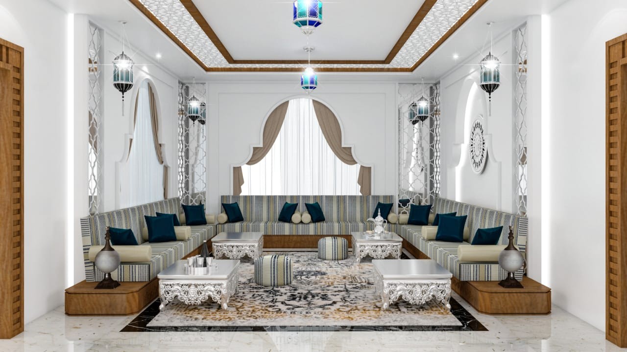 تصميم داخلي لفيلا على الطراز الحديث