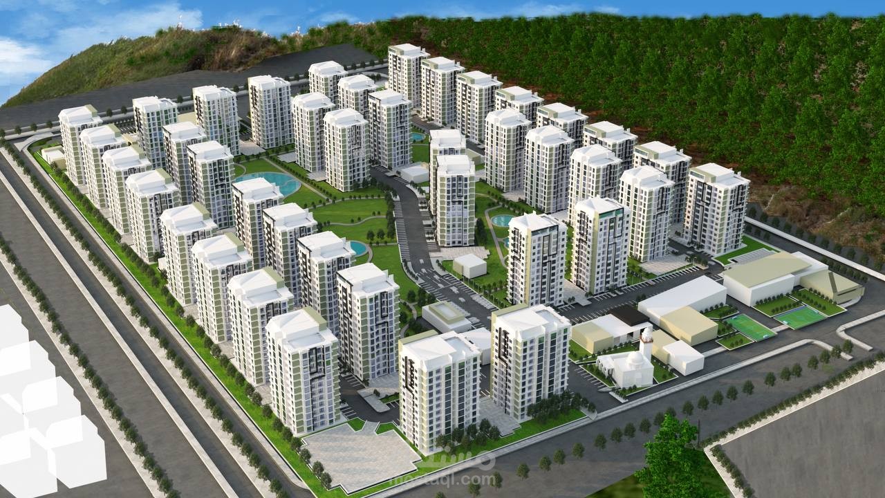 عمل مجمع سكني في مدينة دهوك في عراق