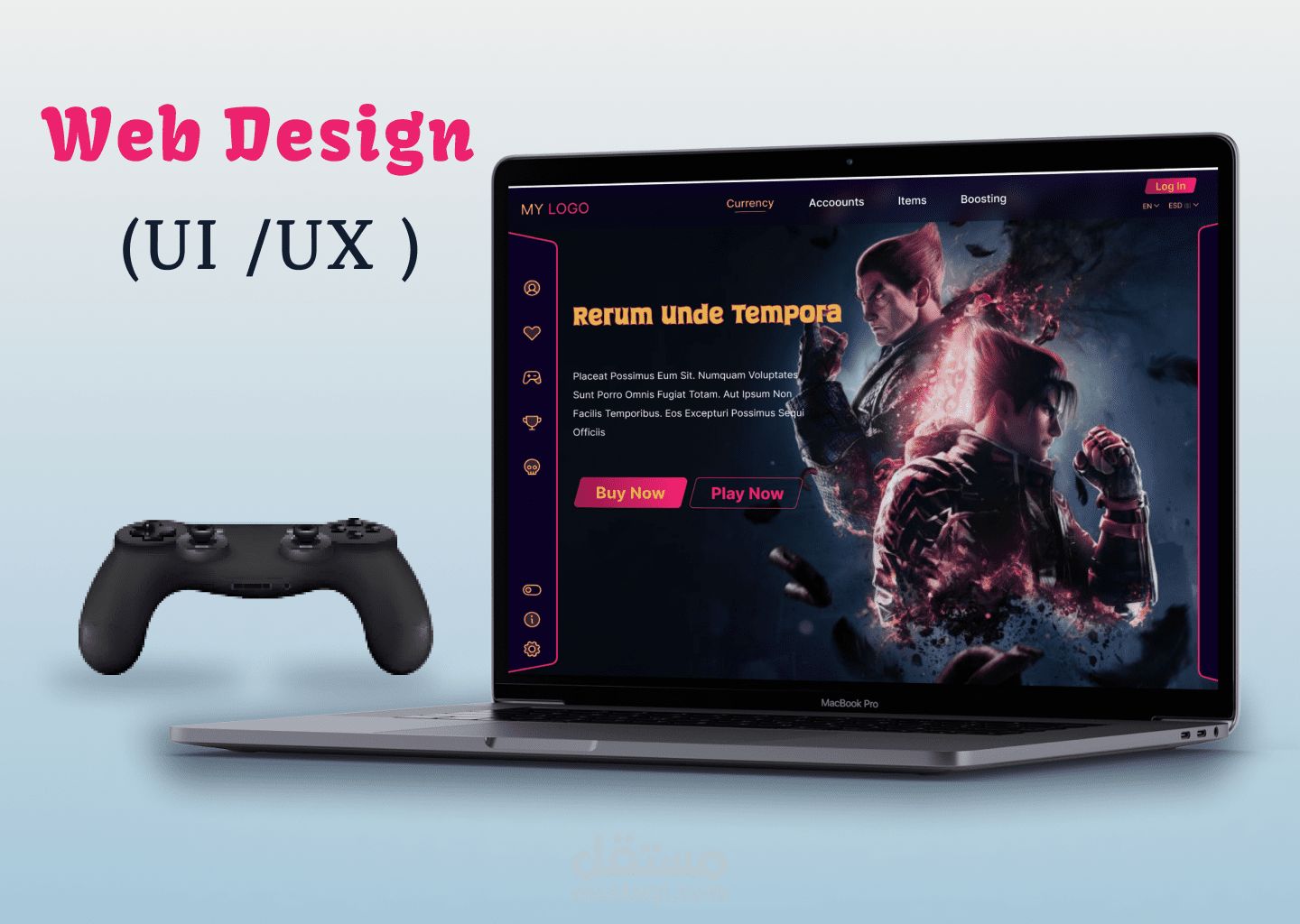 تصميم واجهه مستخدم UI/UX landing page لموقع احترافيه