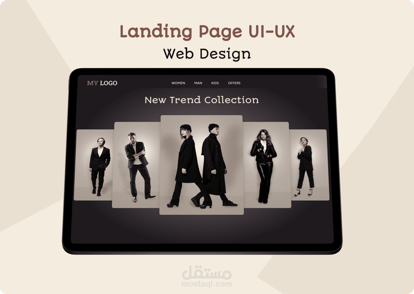 تصميم واجهه مستخدم landing page UI/UX احترافي ومتجاوب