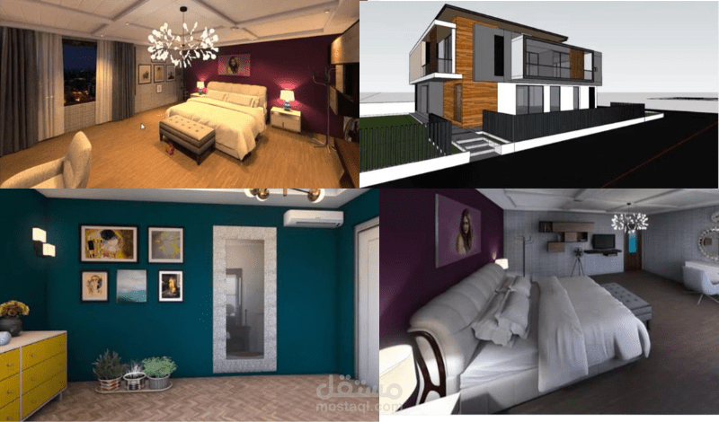 تصميم معماري احترافي ثلاثي الابعاد لجميع المباني