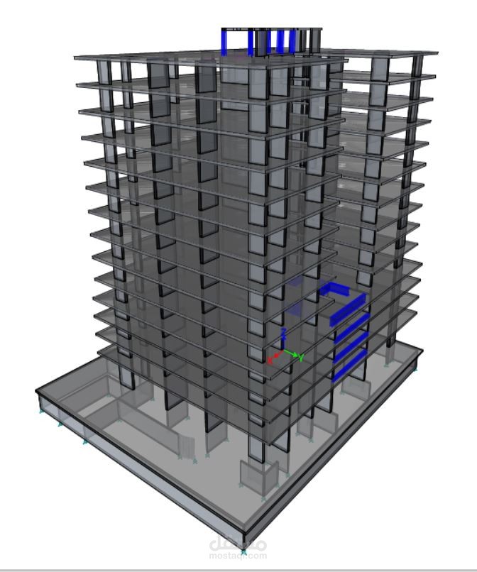 تصميم برج سكني بالكود السعودي