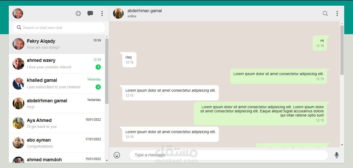 WhatsApp simulation website
