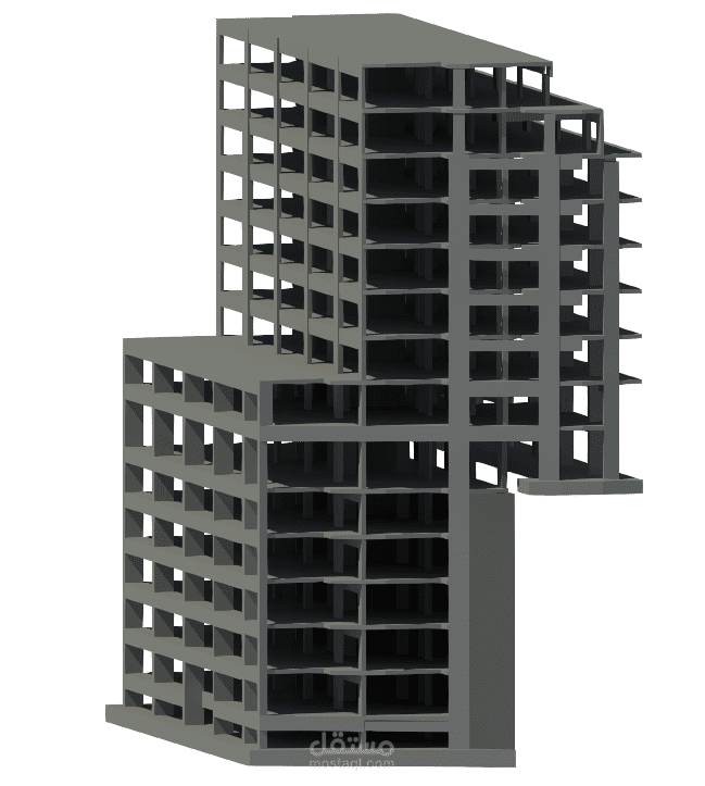 تصميم إنشائي لفندق مكون من ستة عشر طابق طبقا للكود السعودي