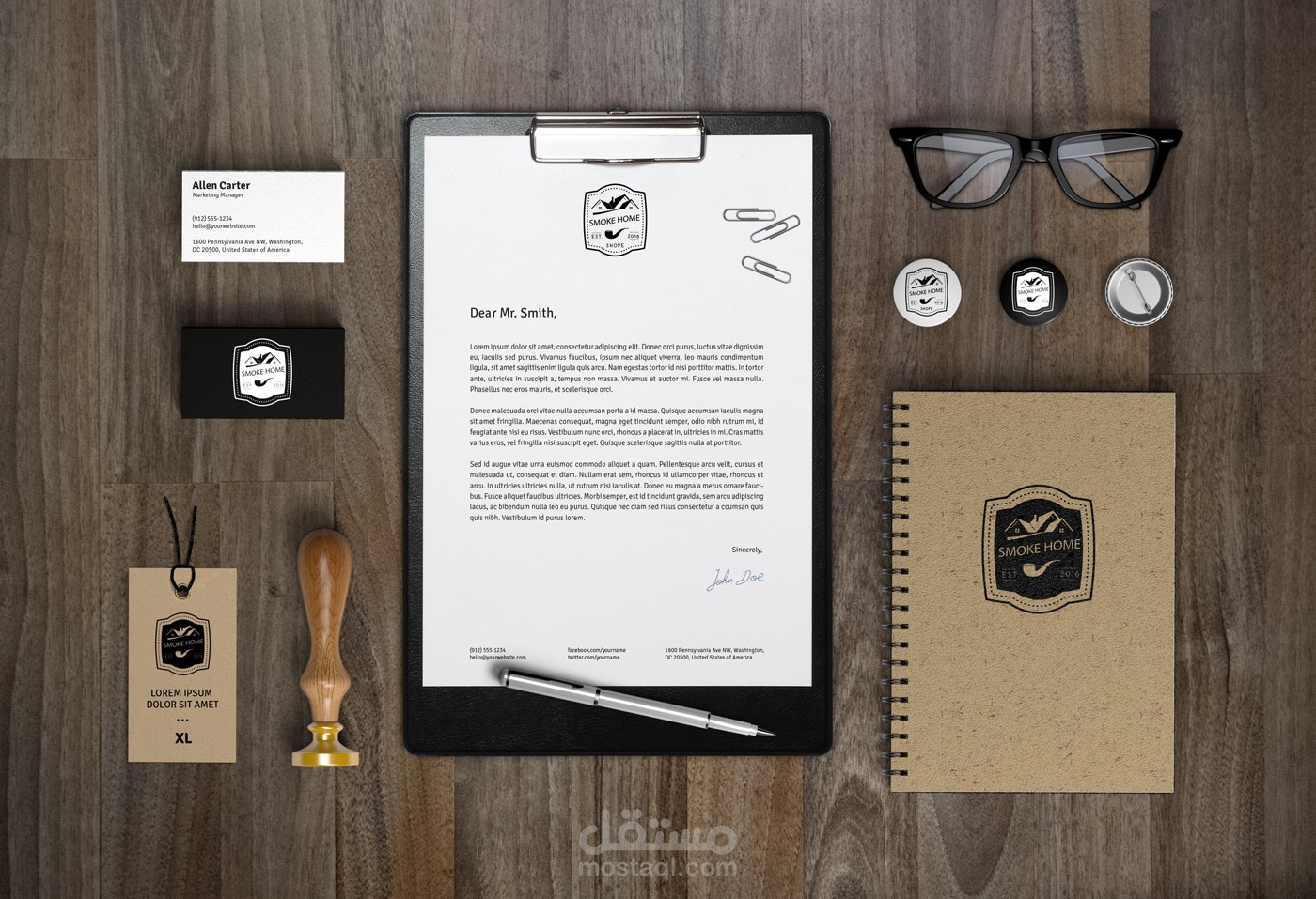 Branding Identity لمحل Smoke Home