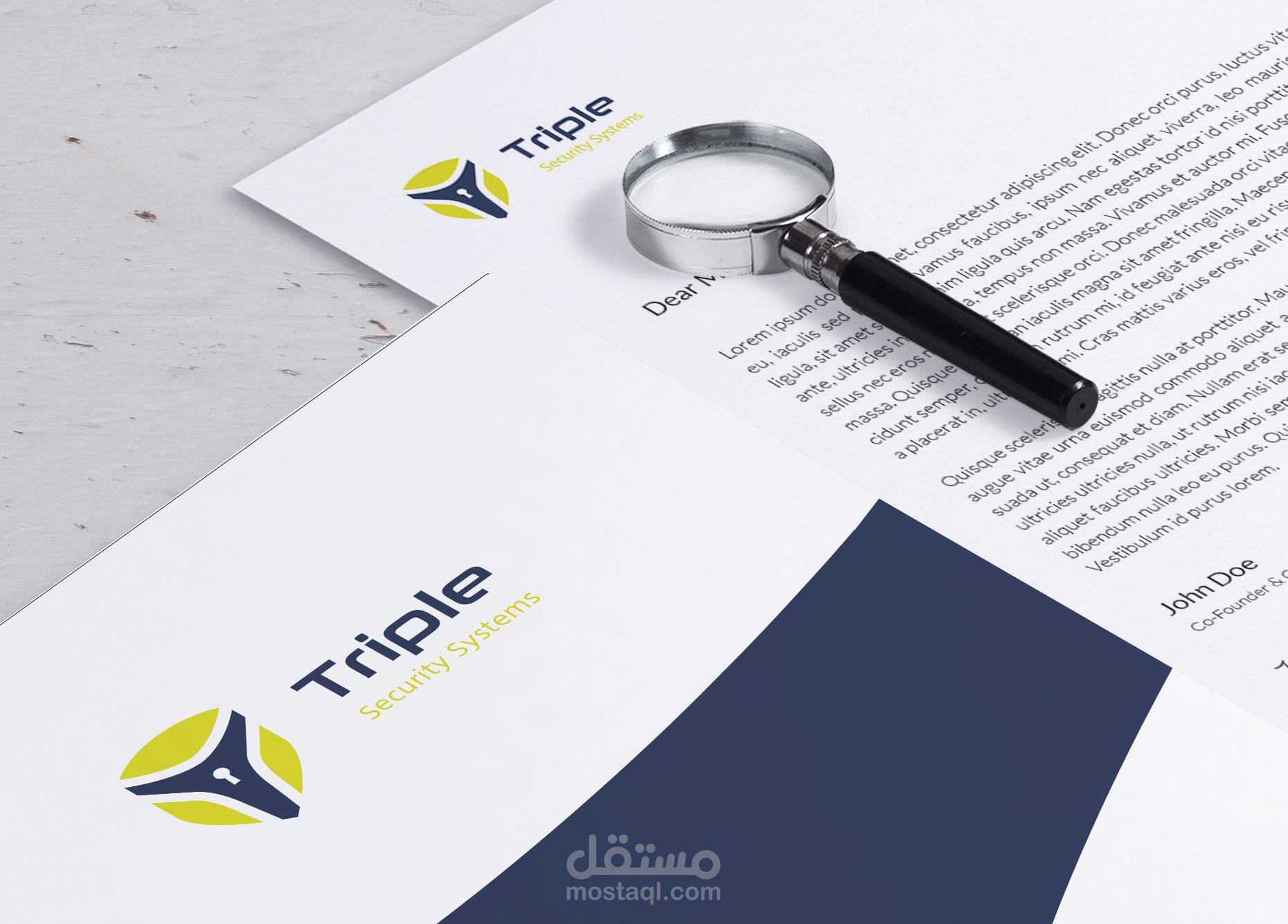 شعار وهوية بصرية Triple security system