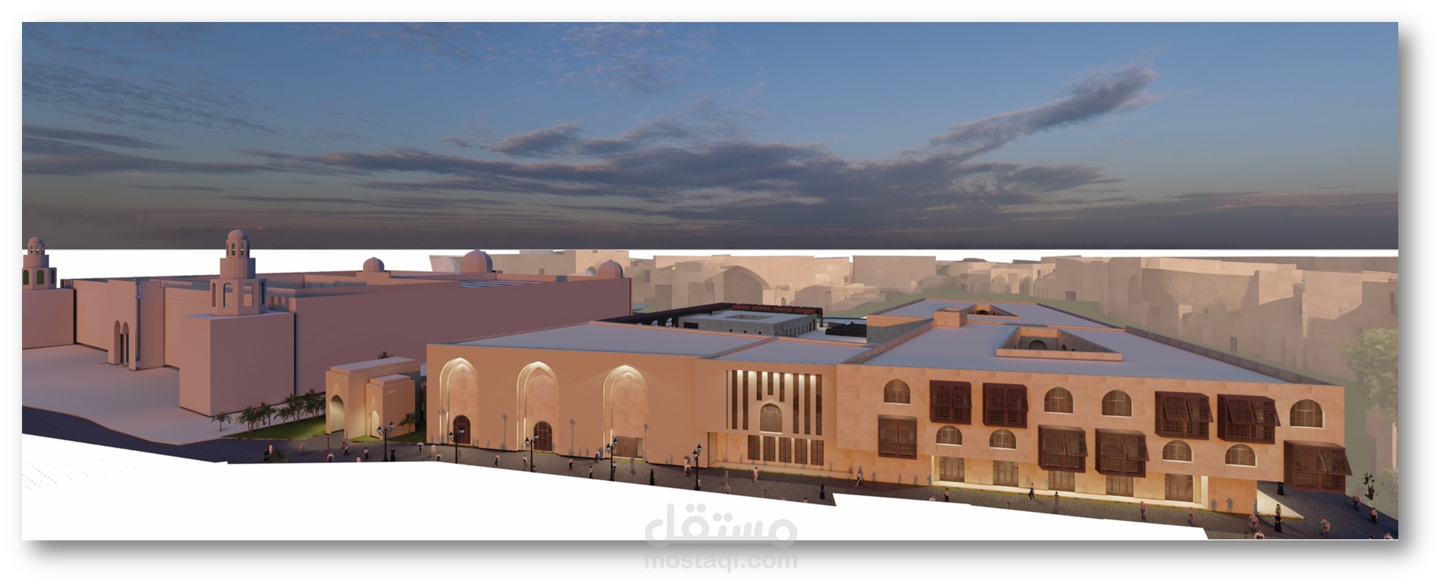 مشروع تخرجي من كلية الهندسة قسم الهندسة المعمارية : بيت الوصل (House of Traditional Arts Revival)
