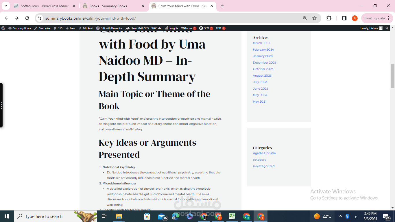 Calm Your Mind with Food by Uma Naidoo MD – In-Depth Summary