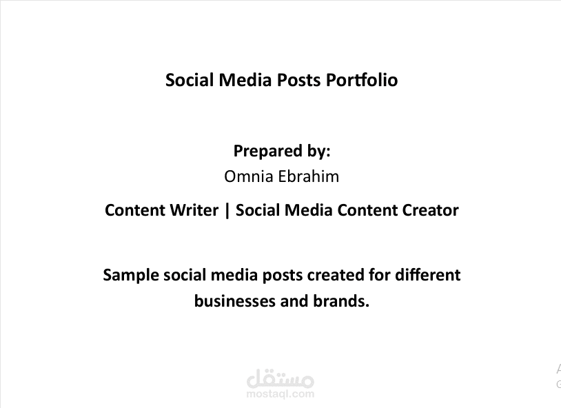 Social Media Content Writing & Creation