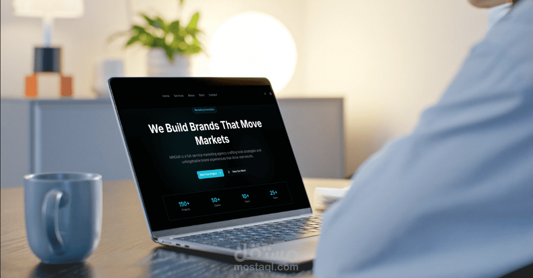 تصميم وتطوير موقع شركة MNova للتسويق