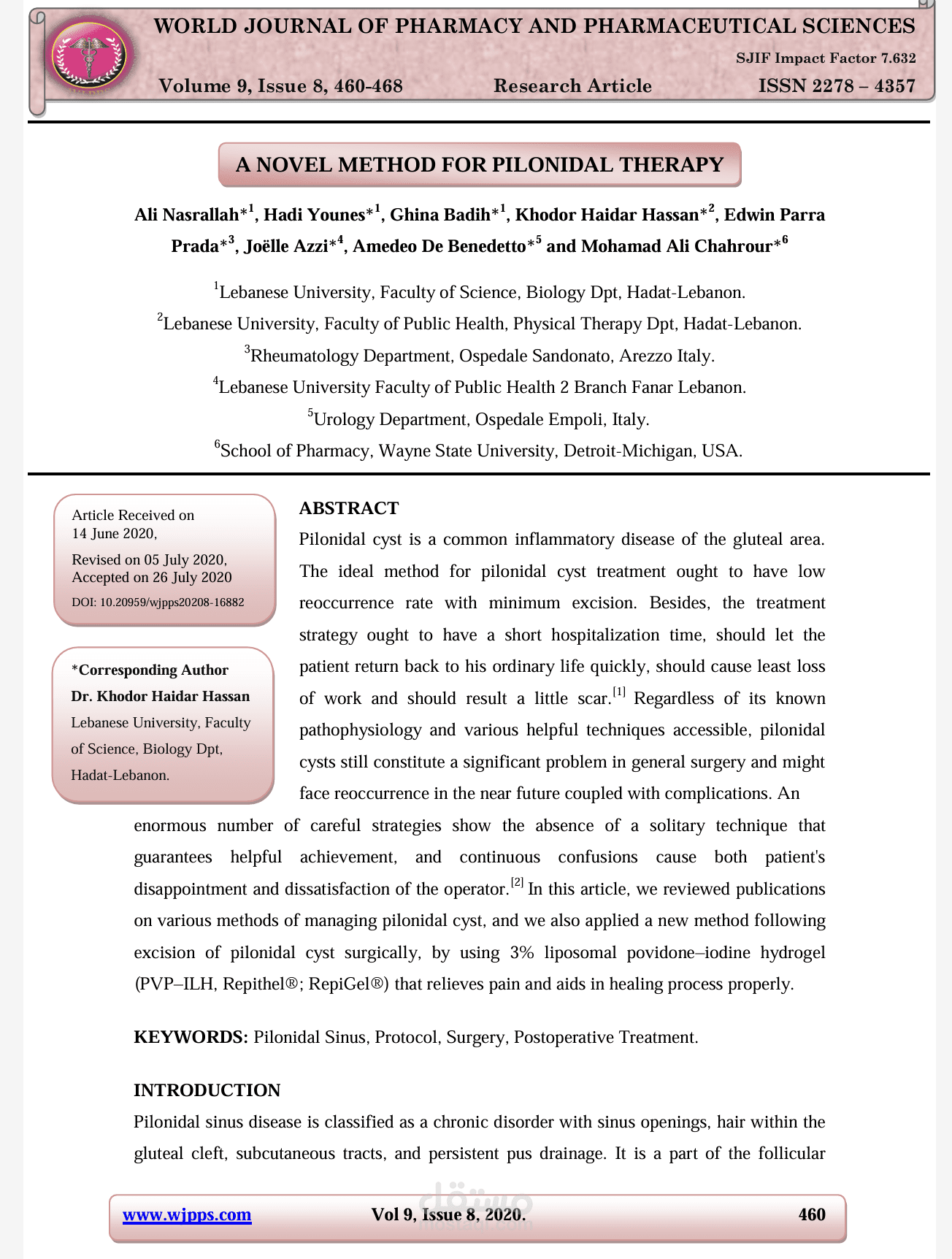 Writing an article, published in an international journal