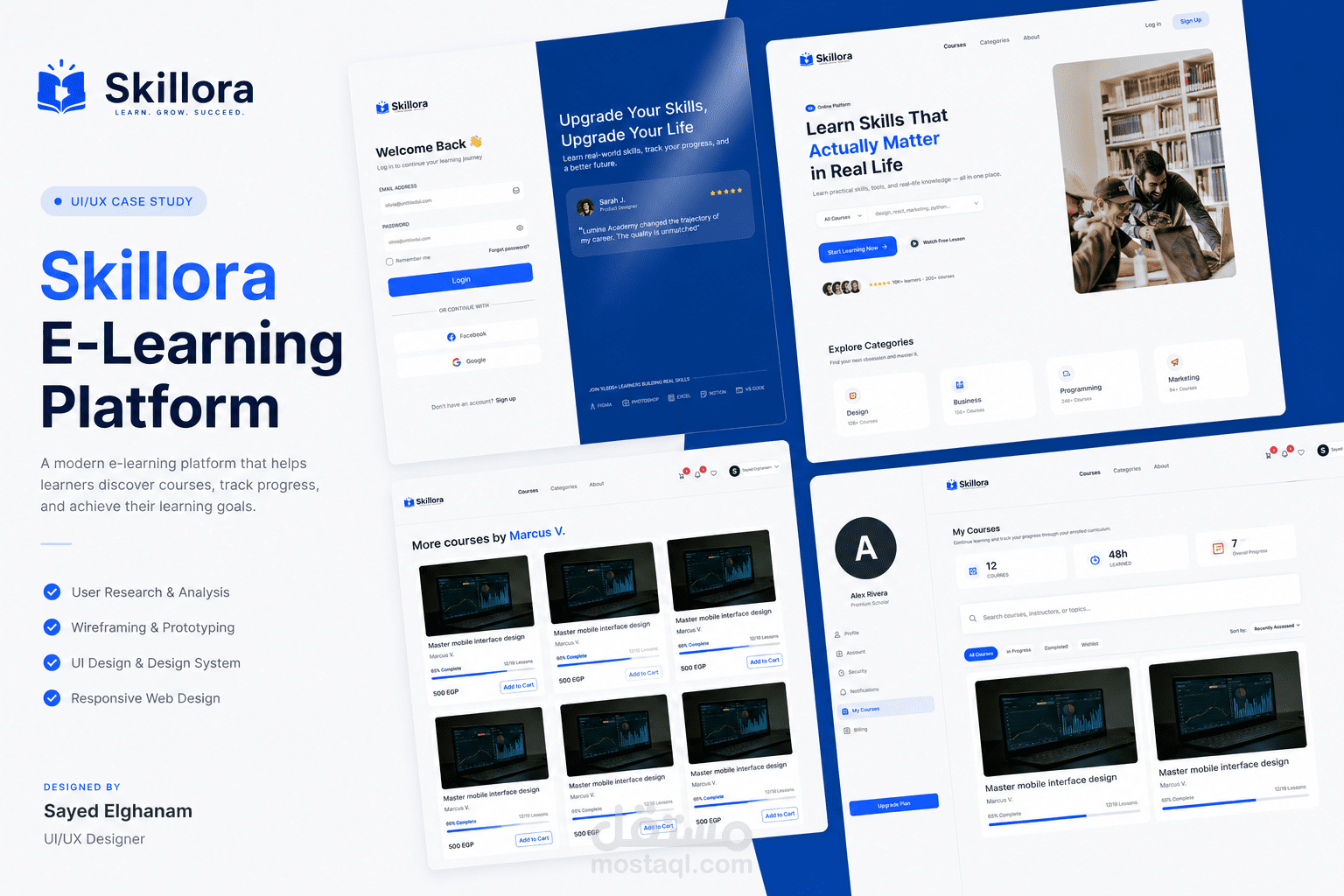 Skillora | E-Learning Platform UI/UX Design