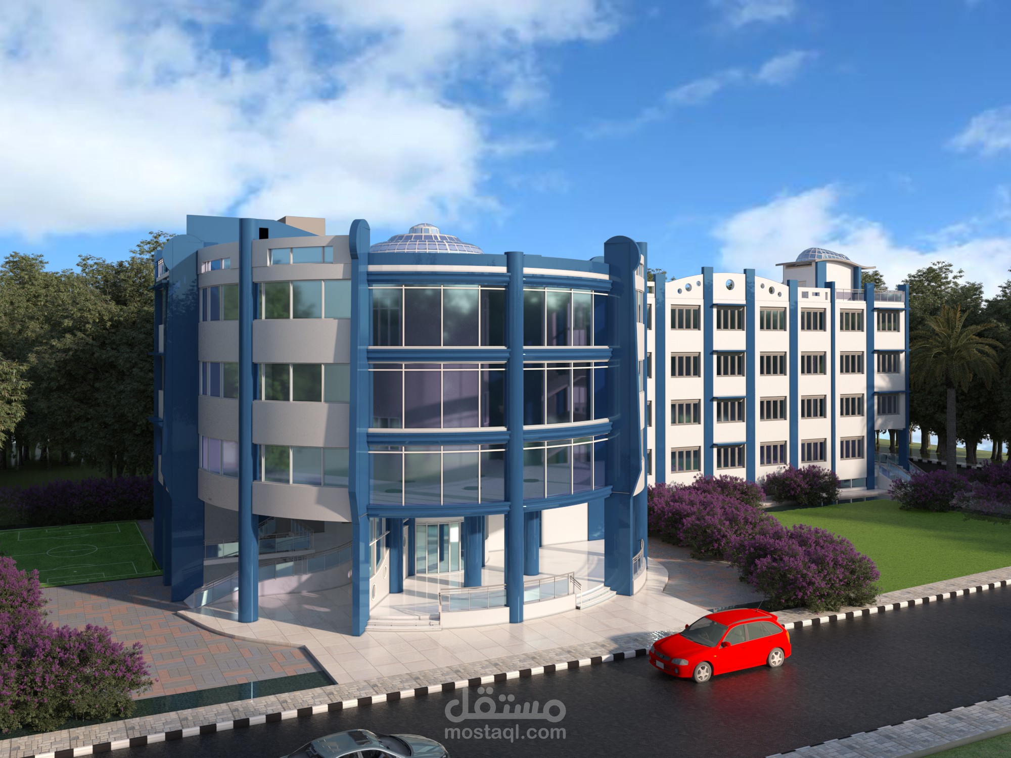 تصميم معماري لمدرسة خاصة