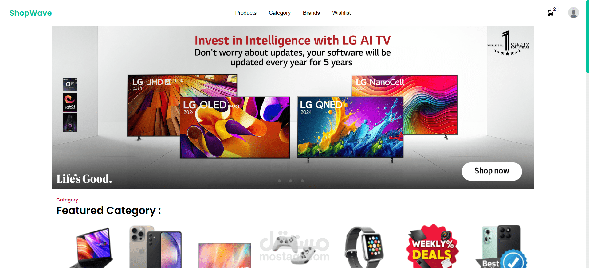 ShopWave E-commerce متجر الكتروني