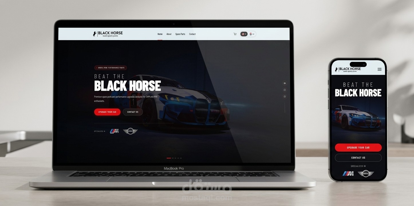 متجر إلكتروني متكامل ولوحة تحكم لبيع قطع غيار سيارات BMW و Mini Cooper