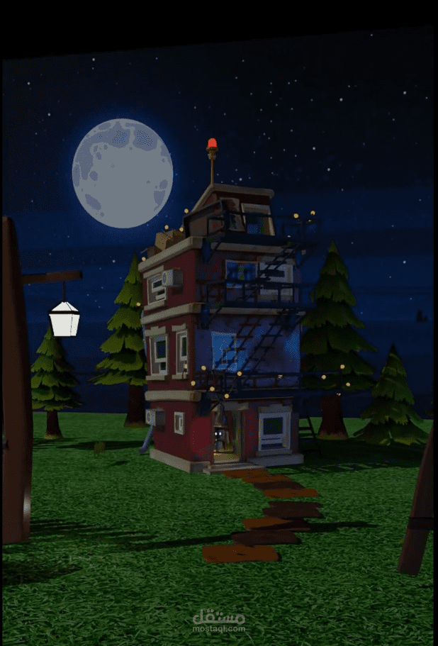 The beginning of an animation cartoon.  By blander .