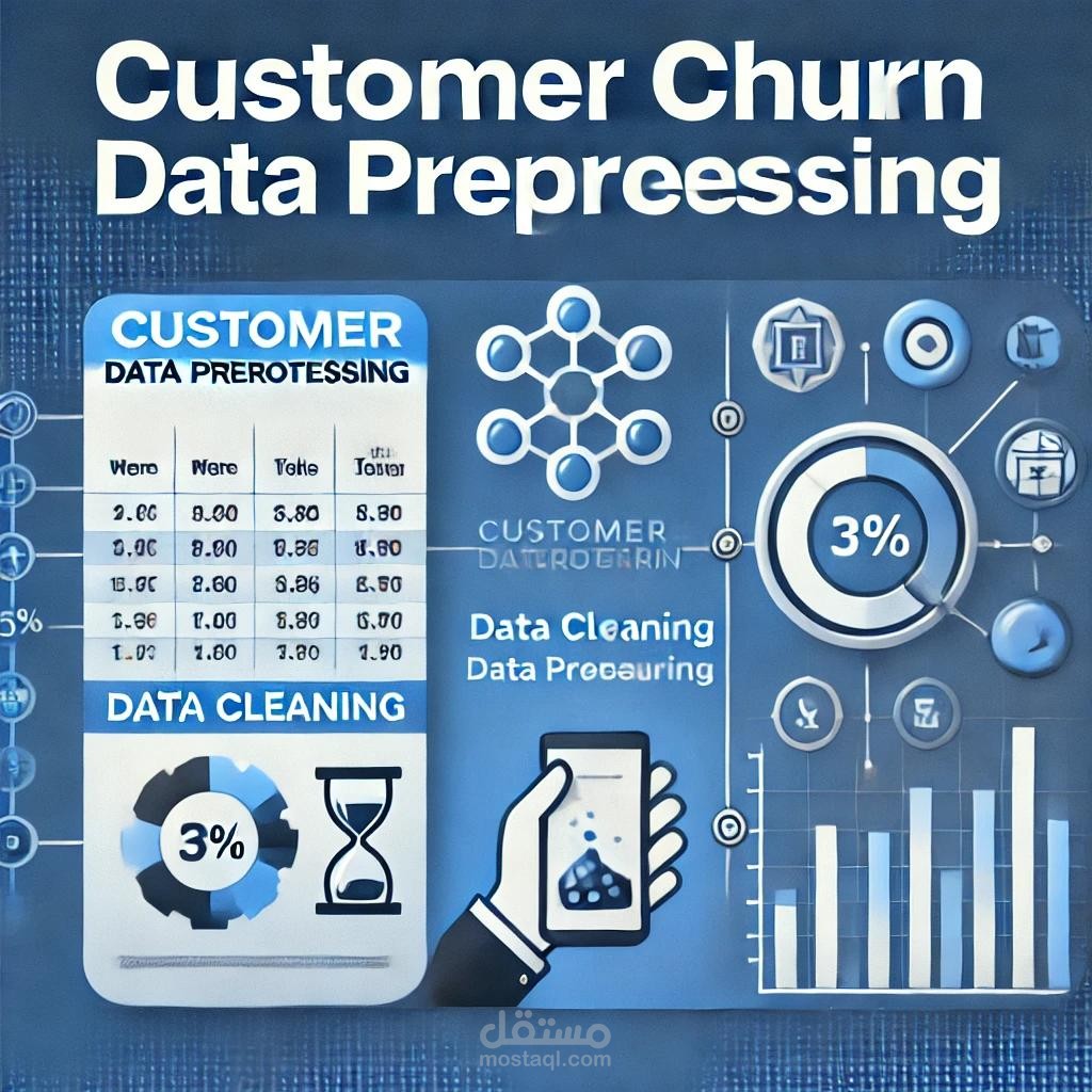 تحسين جودة البيانات لتحليل معدل فقدان العملاء (Customer Churn Data Preprocessing)