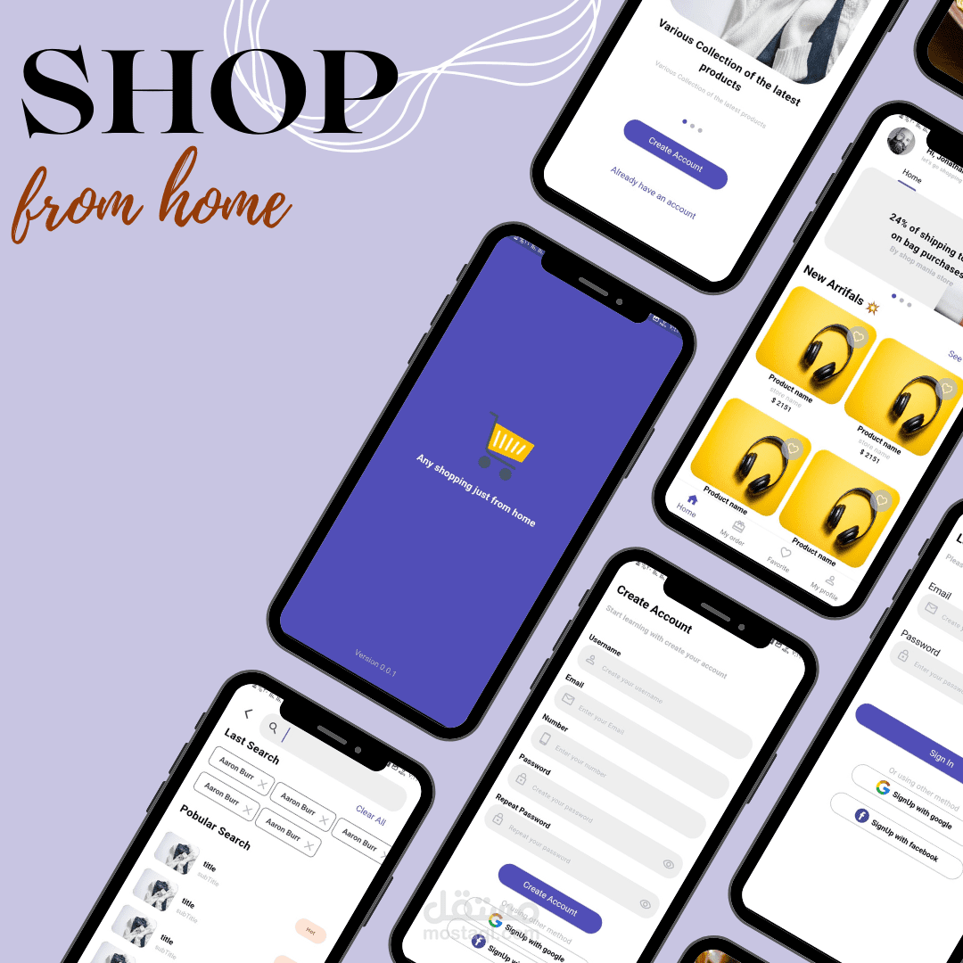 Shop Mania تطبيق متجر إلكتروني احترافي باستخدام Flutter