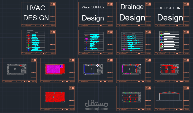 05-التصميمات الميكانيكية لمستودع (HVAC , Water Supply , Drainage AND Fire Fighting)