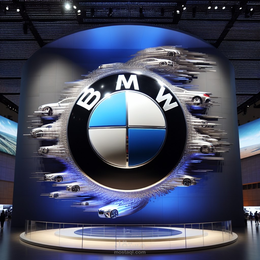 تصميم شعار لشركه BMW.وتم استخدام علامه شركه BMW. والالوان الازرق والاسود والابيض وتم عملها بجوده عاليه جدا.