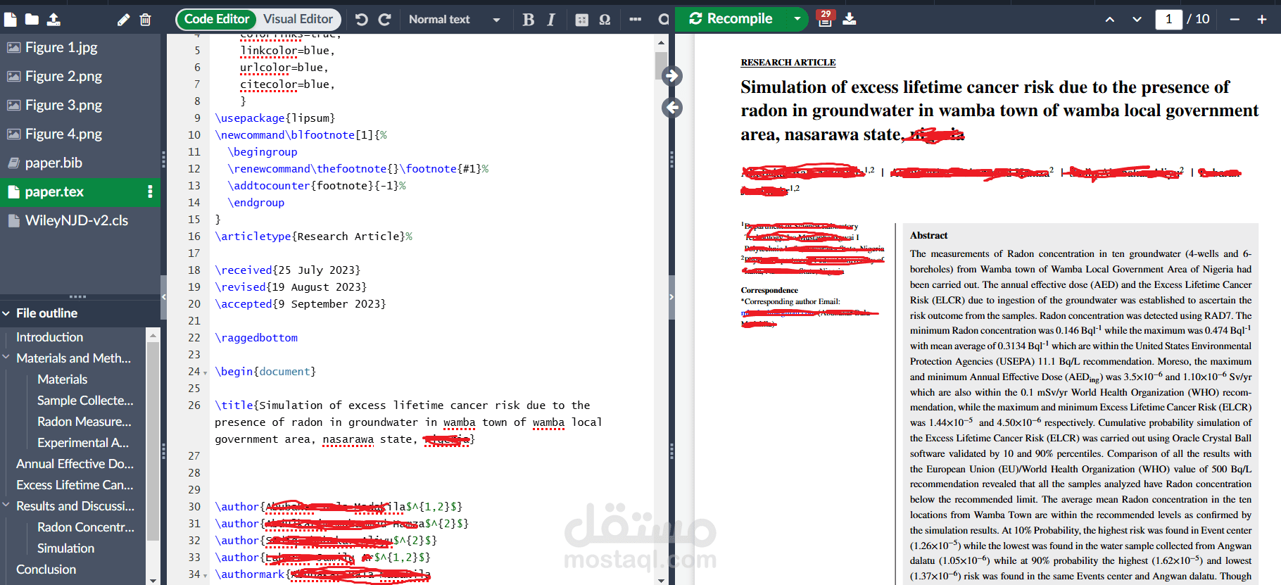 نقل البحوث العلمية لملف Latex