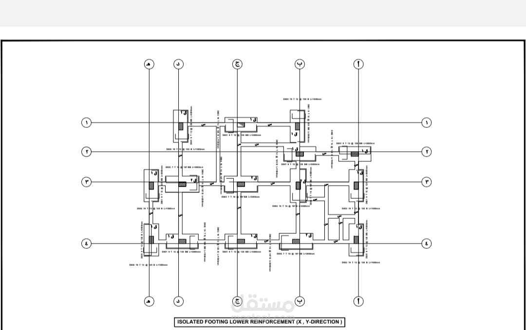 عمل shop drawings لقواعد مبنى اداري