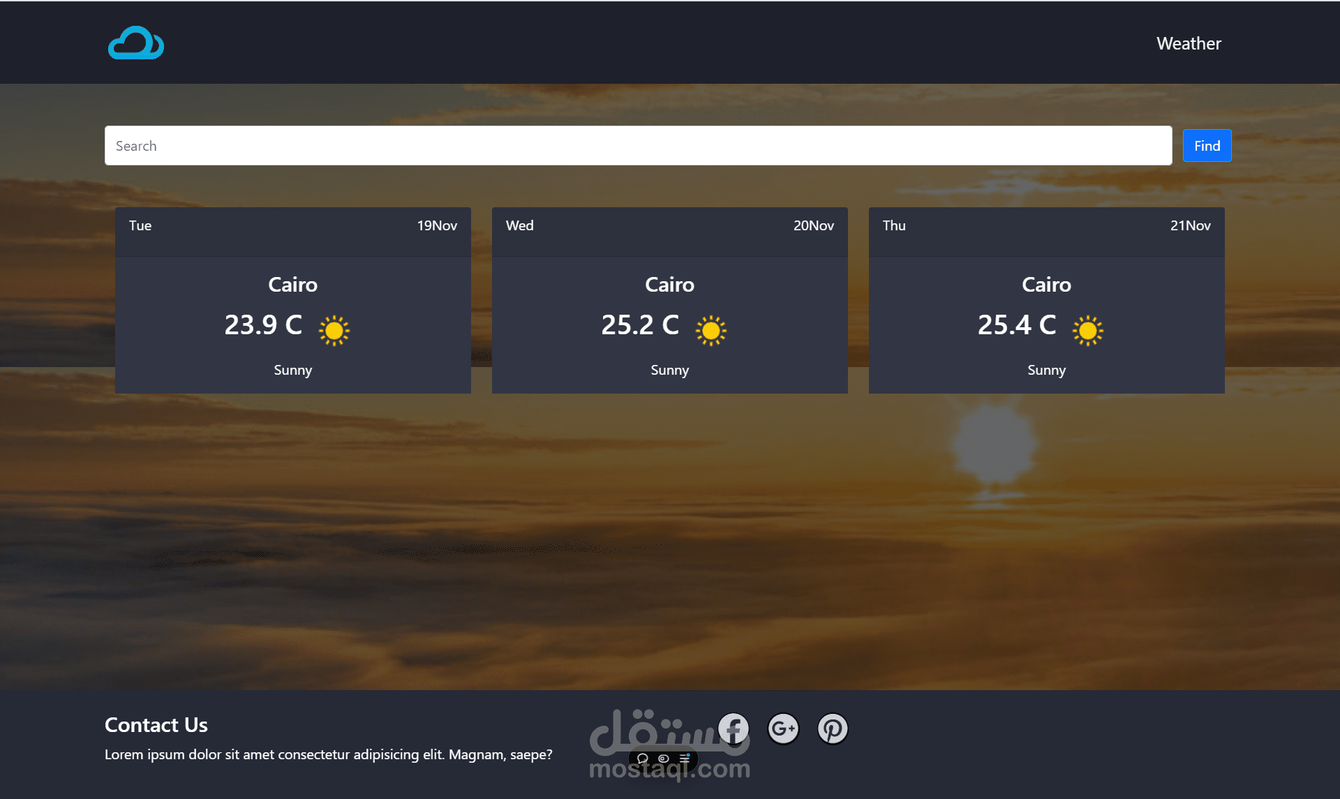 موقع لتتبع حالة الطقس