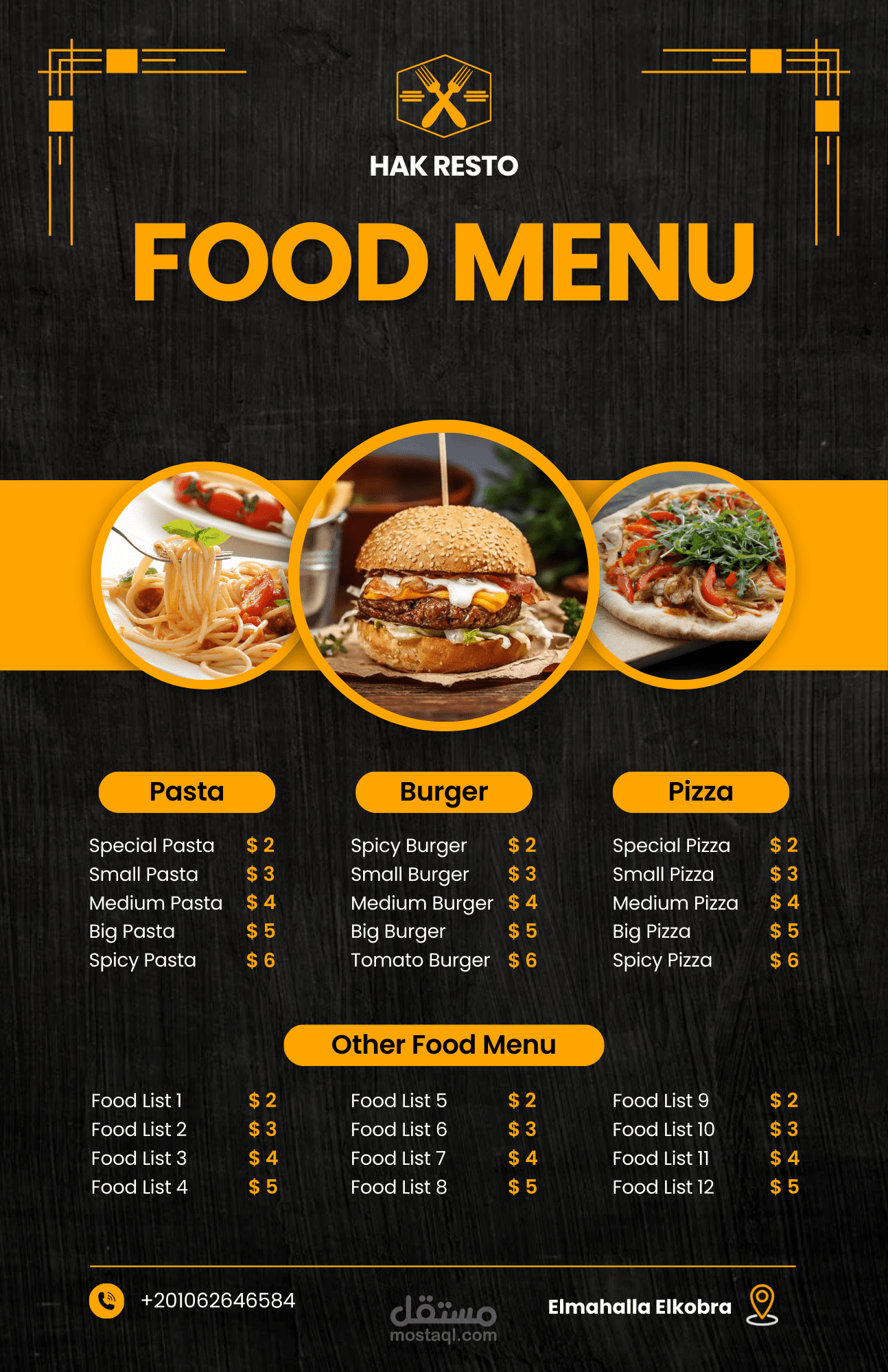Menu Food