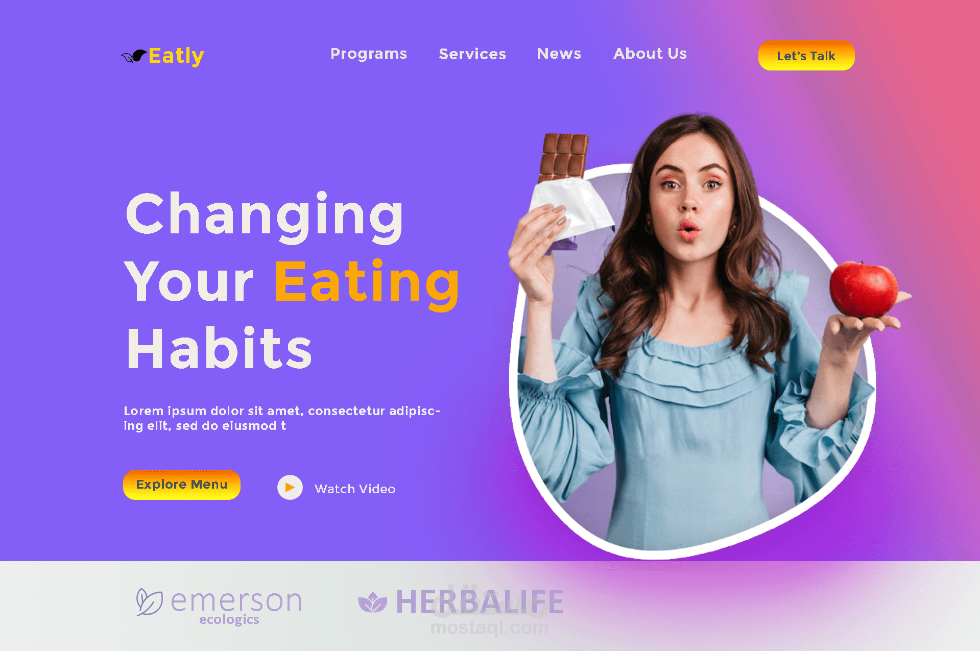 food Landing Page design