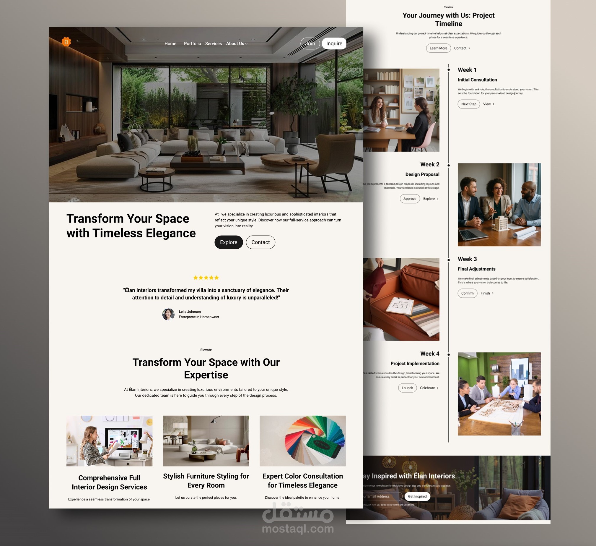 Élan Interiors — Luxury Interior Design Website