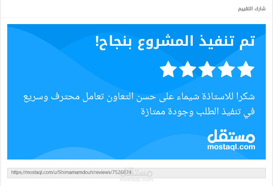 أول مشروع على مستقل