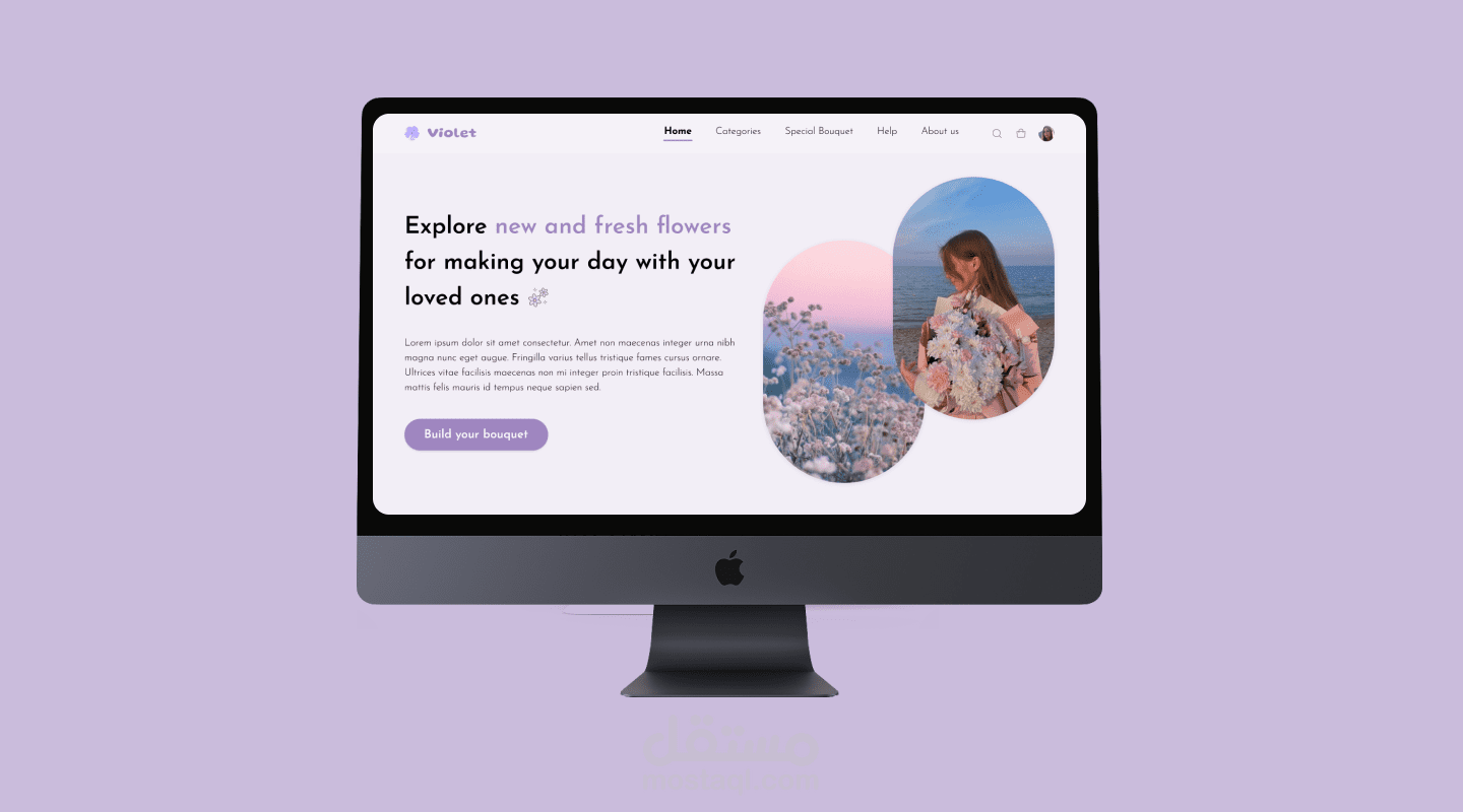 Flower Store "violet" Website UI/UX design