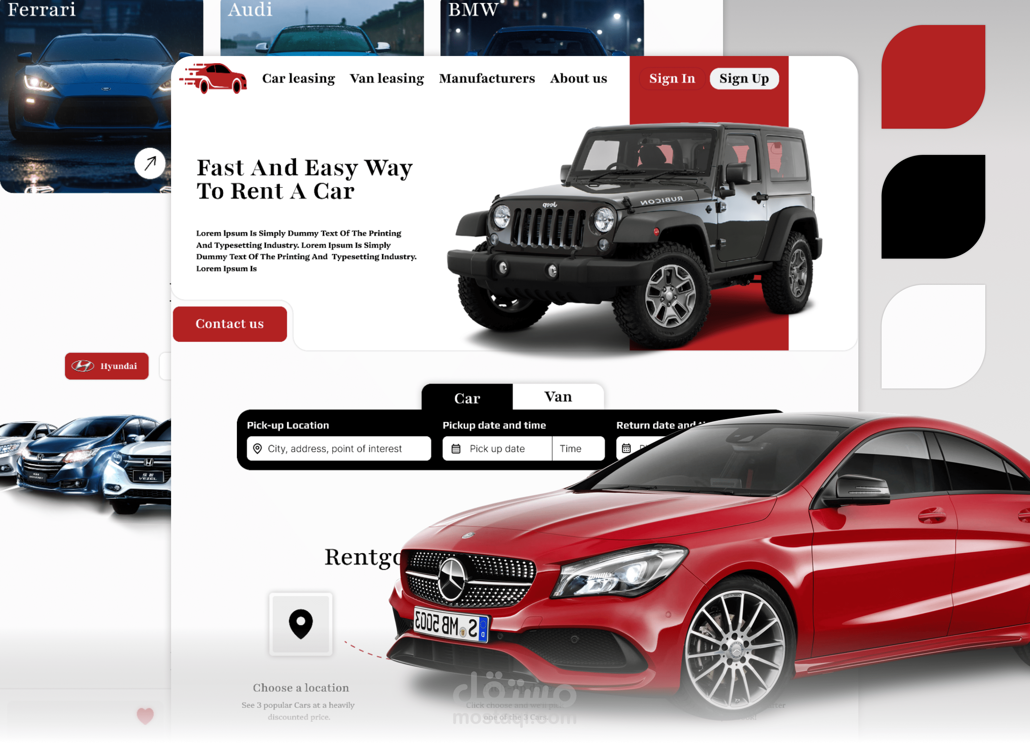 landing page (تأجير سيارات)