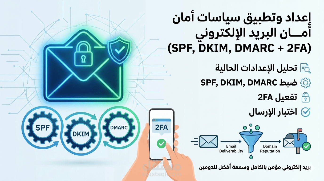 Email Authentication & Security Setup (SPF, DKIM, DMARC + 2FA)