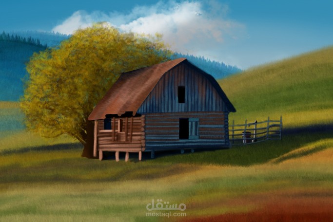 رسم بعنوان "أفق هادئ"