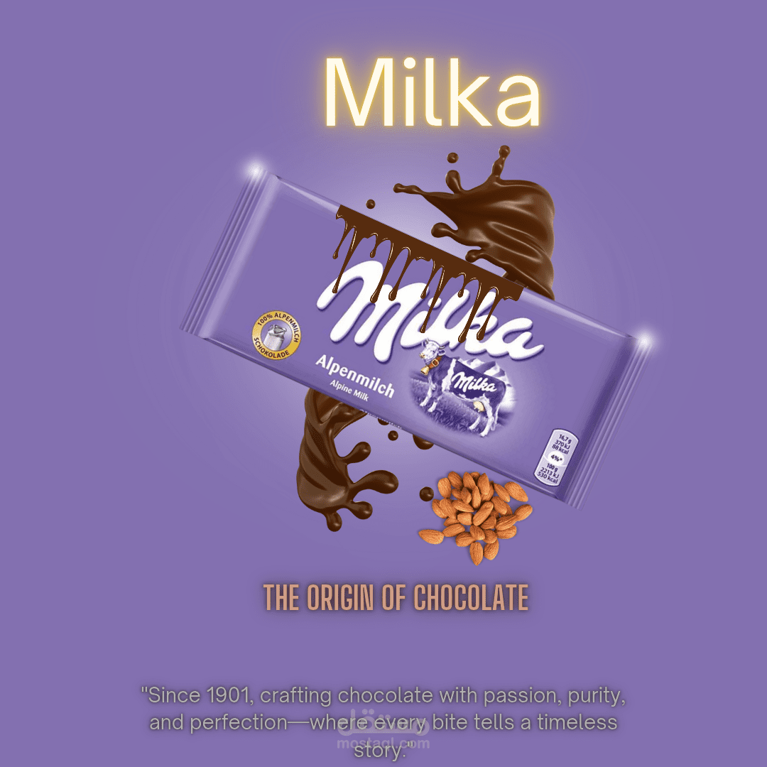 تصميم سوشيال ميديا لمنتج شوكلاته