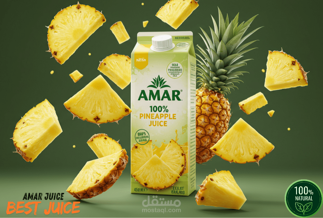 تصميم سوشيال ميديا لمنتج عصير