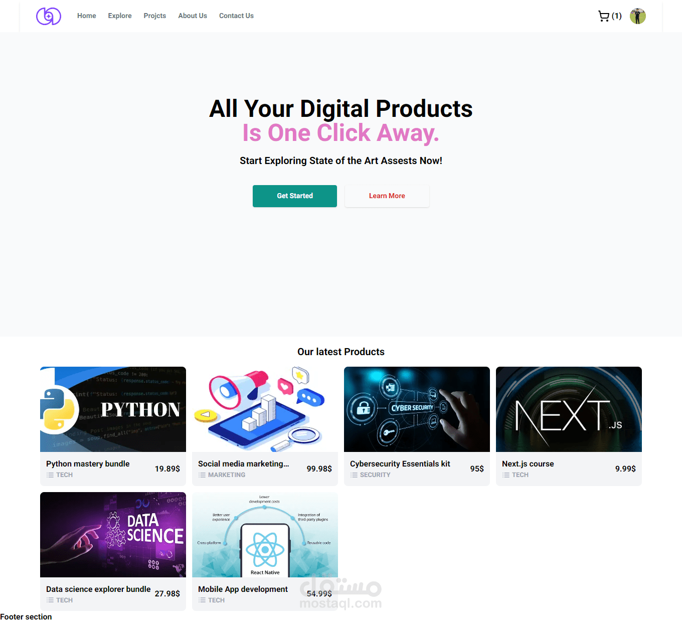 متجر الكتروني  باستخدام Next.js
