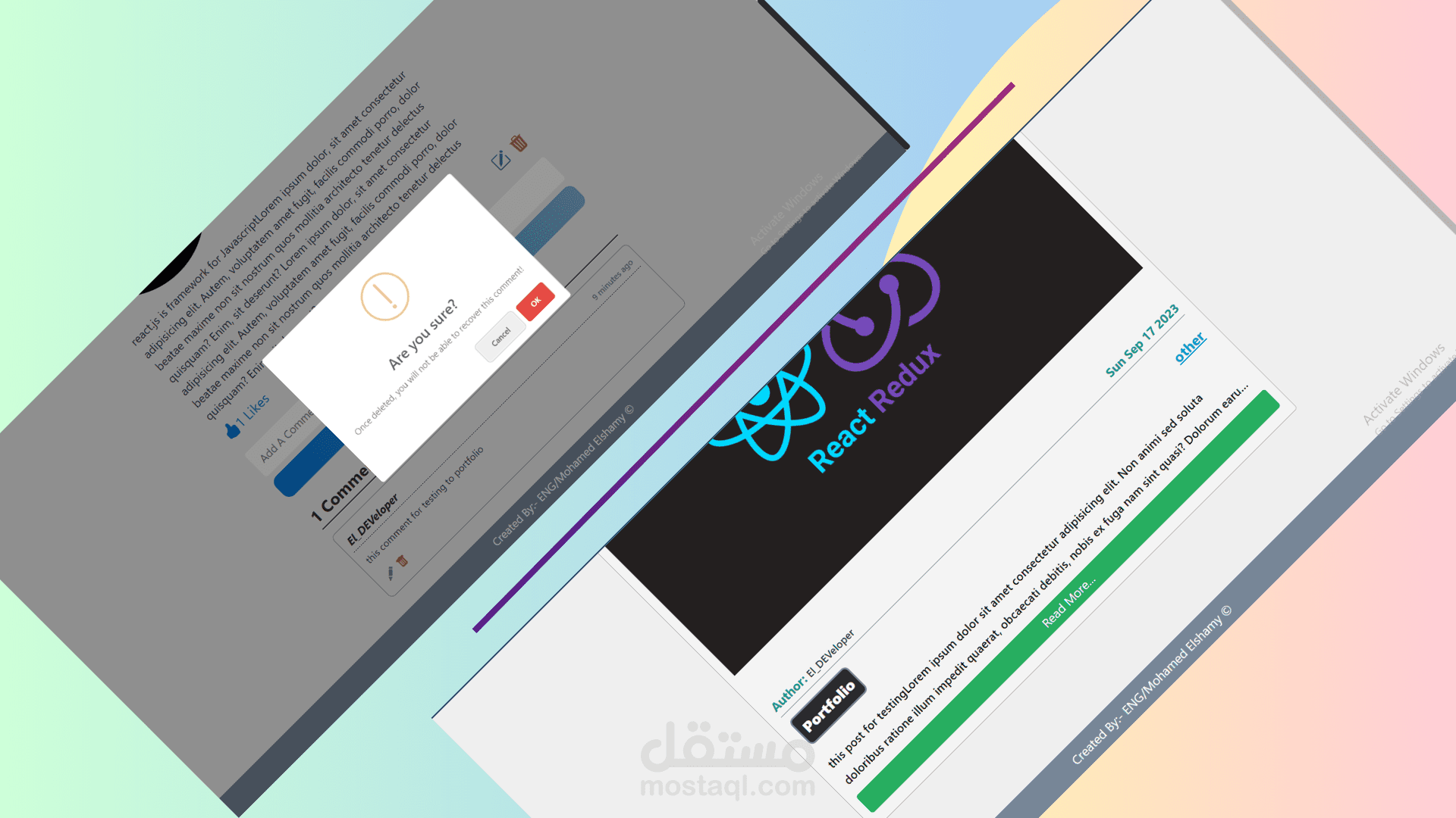 مدونة الكترونية - جزء المستخدم العادي الغير ادمن - باستخدام React.js, Node.js, Express.js and MongoDB