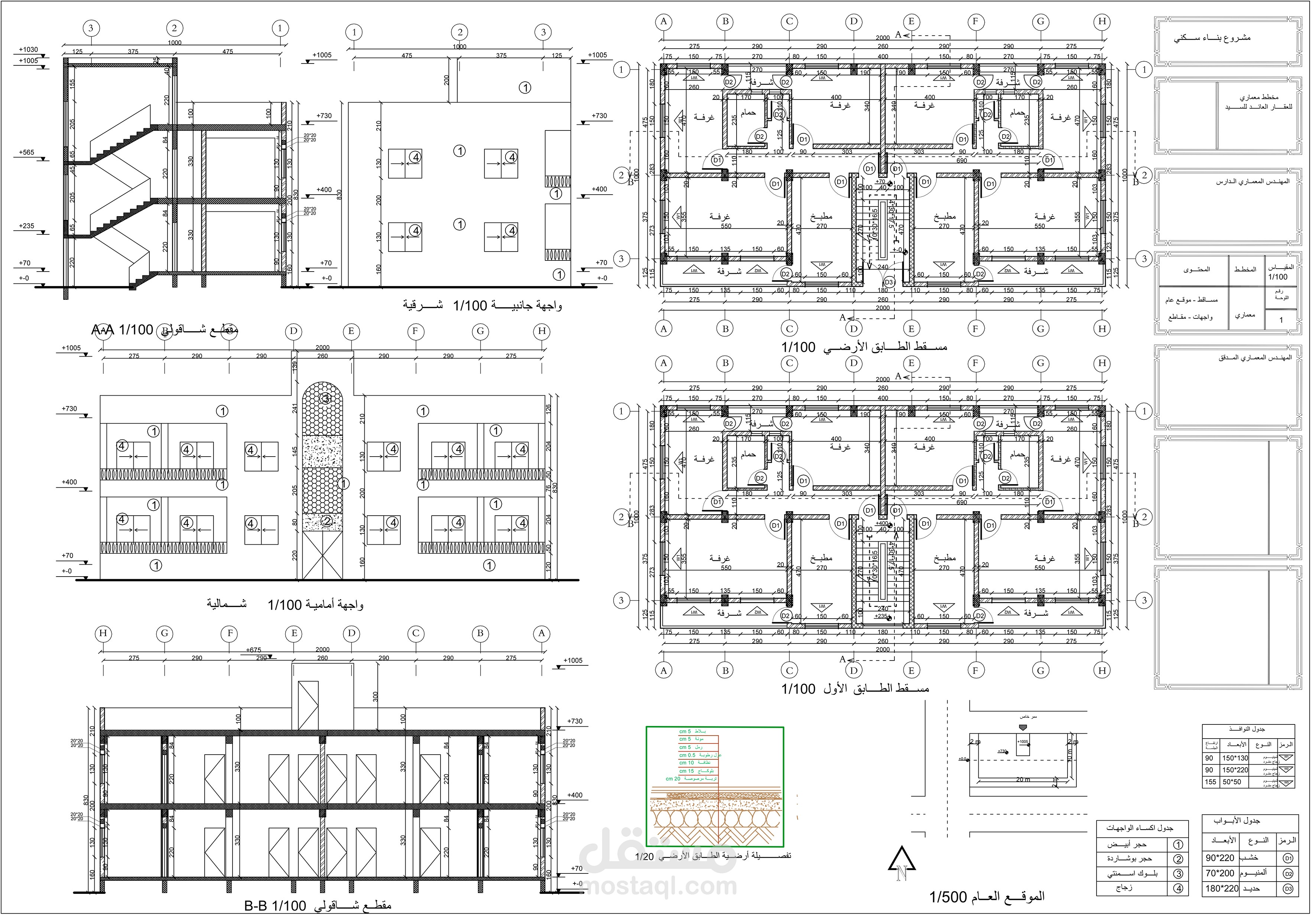 مخططات بناء سكني