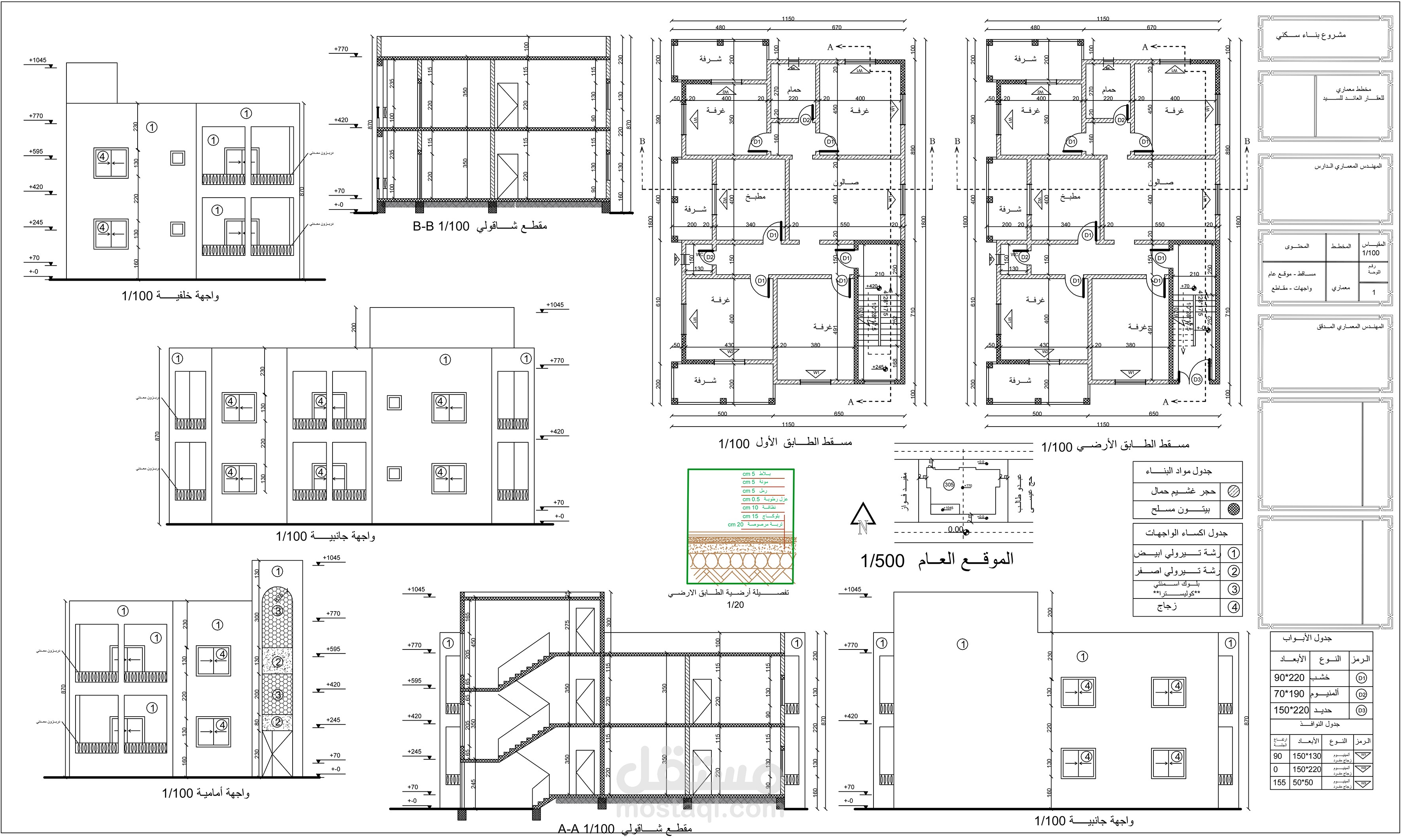 مخططات بناء سكني