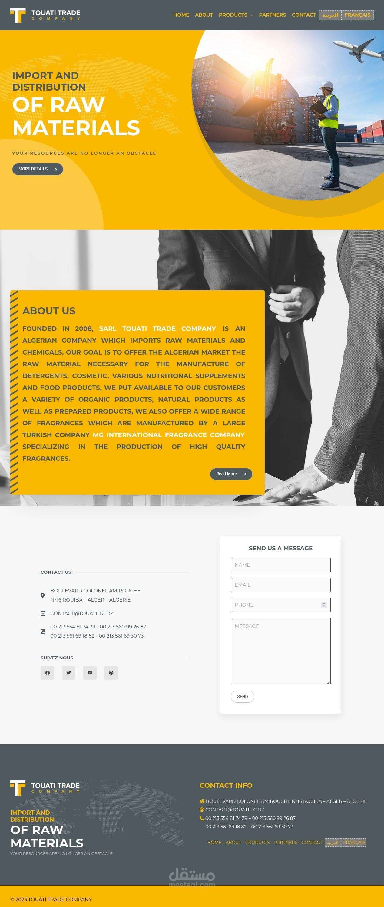 موقع SARL TOUATI TRADE COMPANY