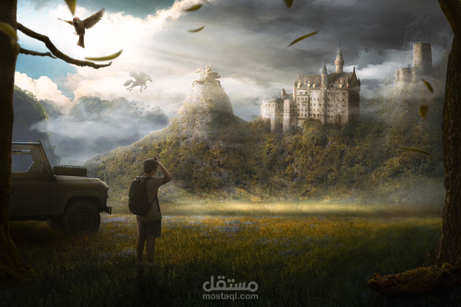 lost castle matte painting