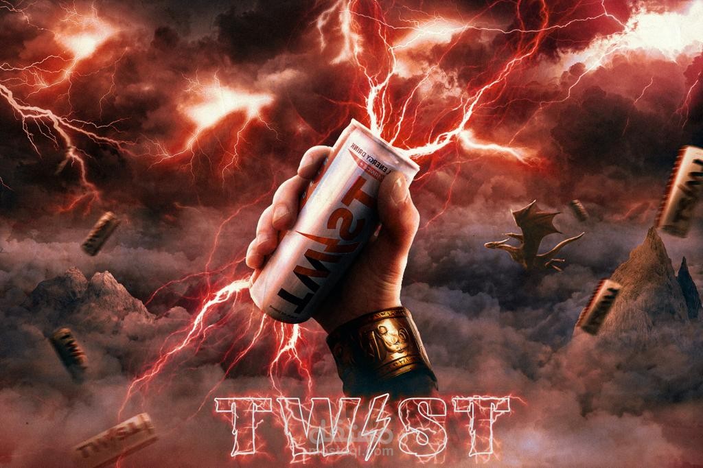 تصميم سوشيال ميديا لمشروب Twist
