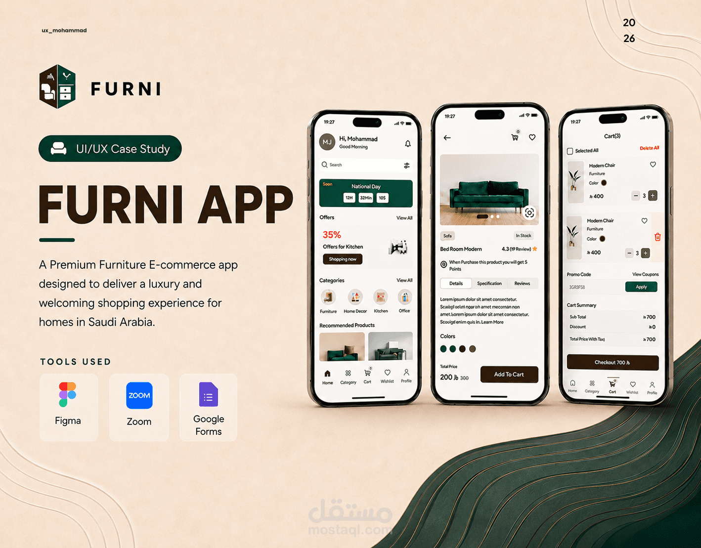 FURNI - Furniture E-commerce App | UI/UX Case Study