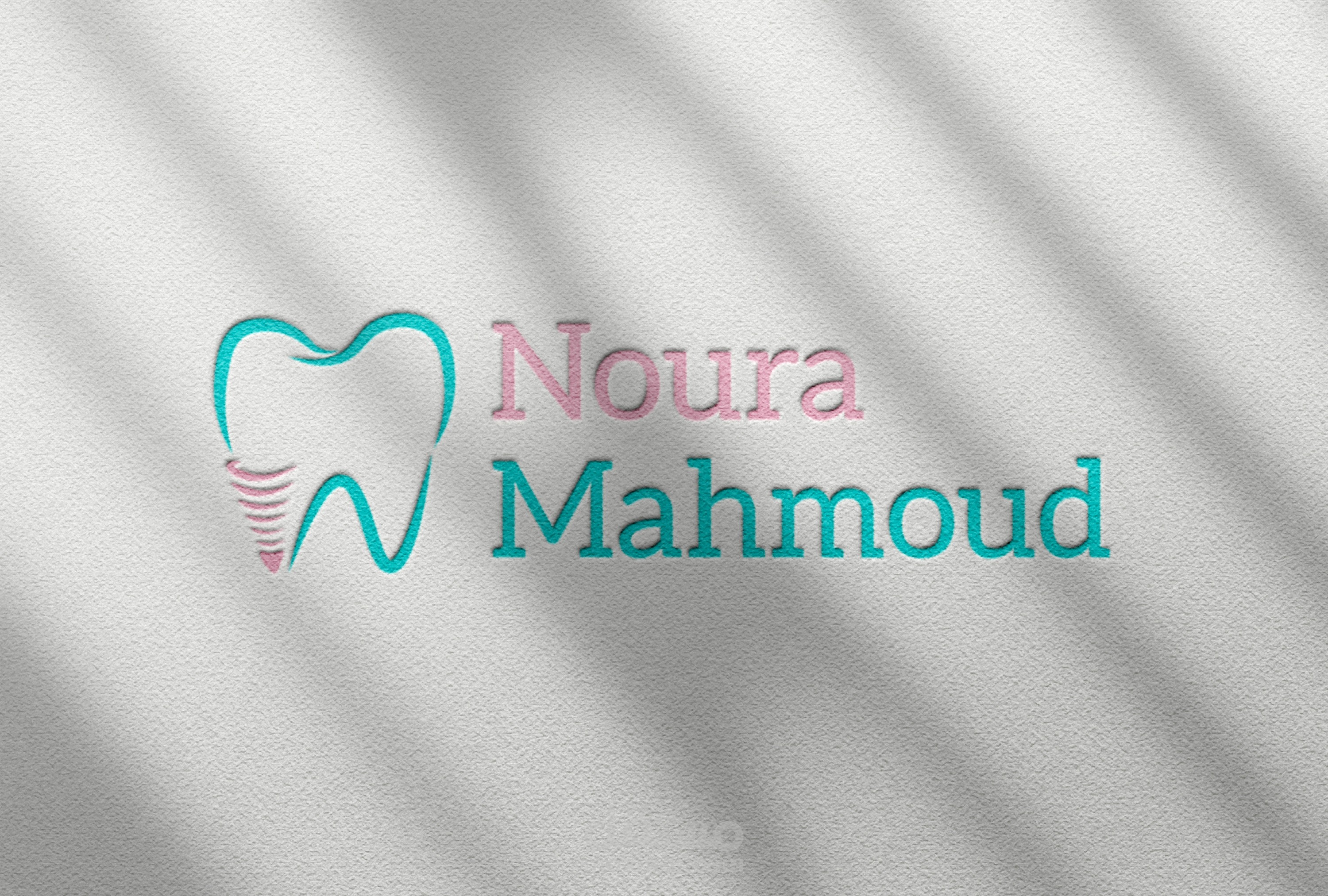 Modern Dentist Logo with Initials & Implant Icon