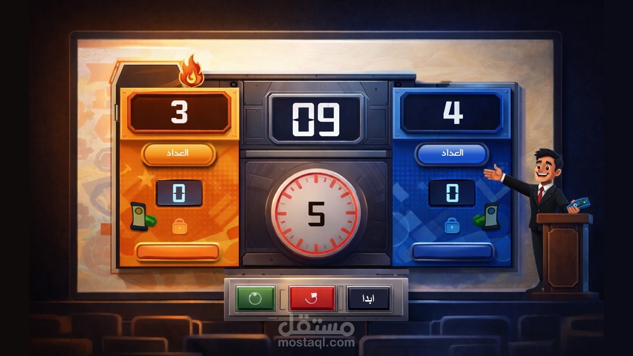 لعبة تعليمية تفاعلية احترافية بنظام نقاط وتايمر – مناسبة للمدرسين والمراكز