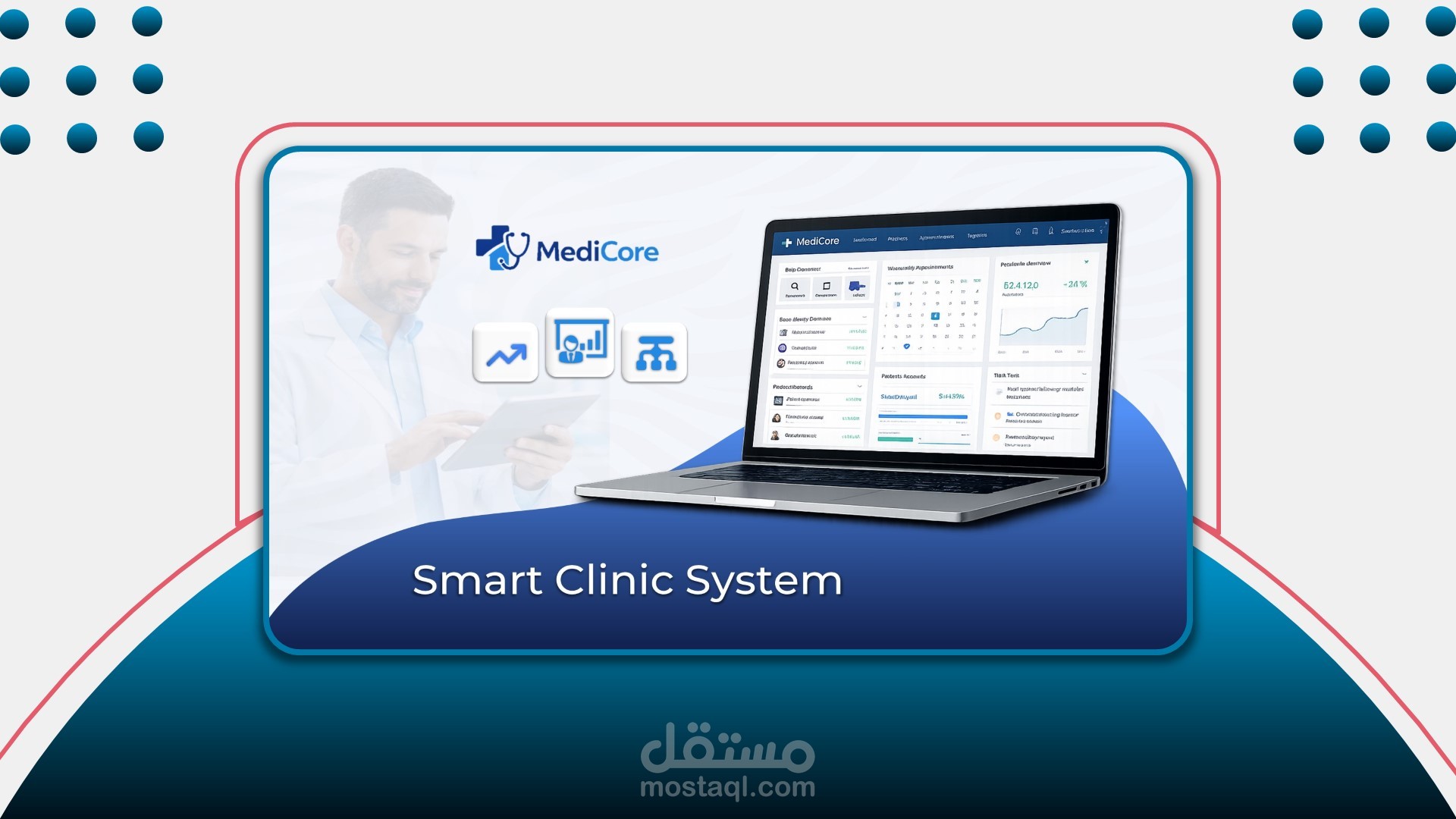 Professional Healthcare Pitch Deck | Clinic Management System Presentation