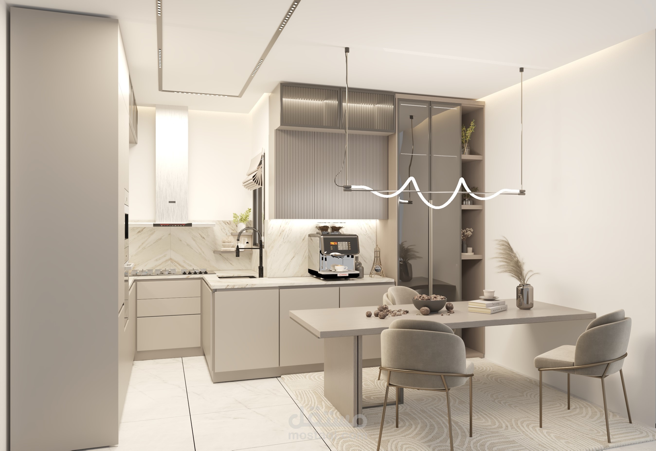 تصميم اكثر من مطبخ  مع تصميم 2D