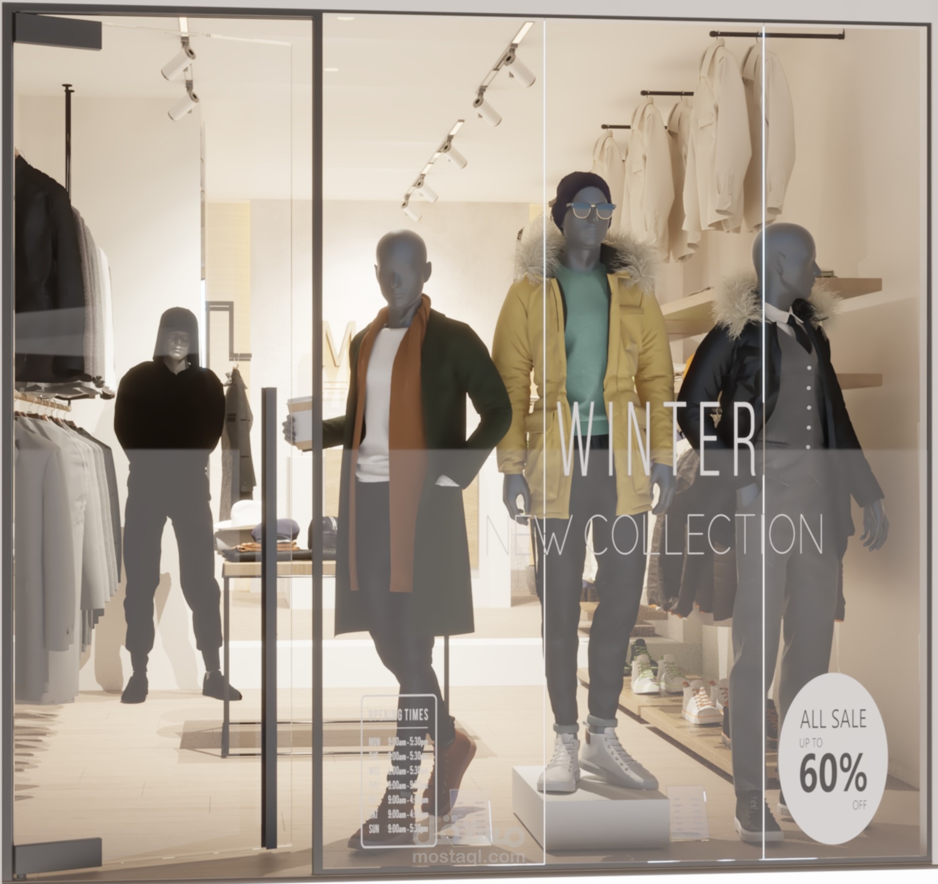 تصميم محل ملابس مادو فى مصر